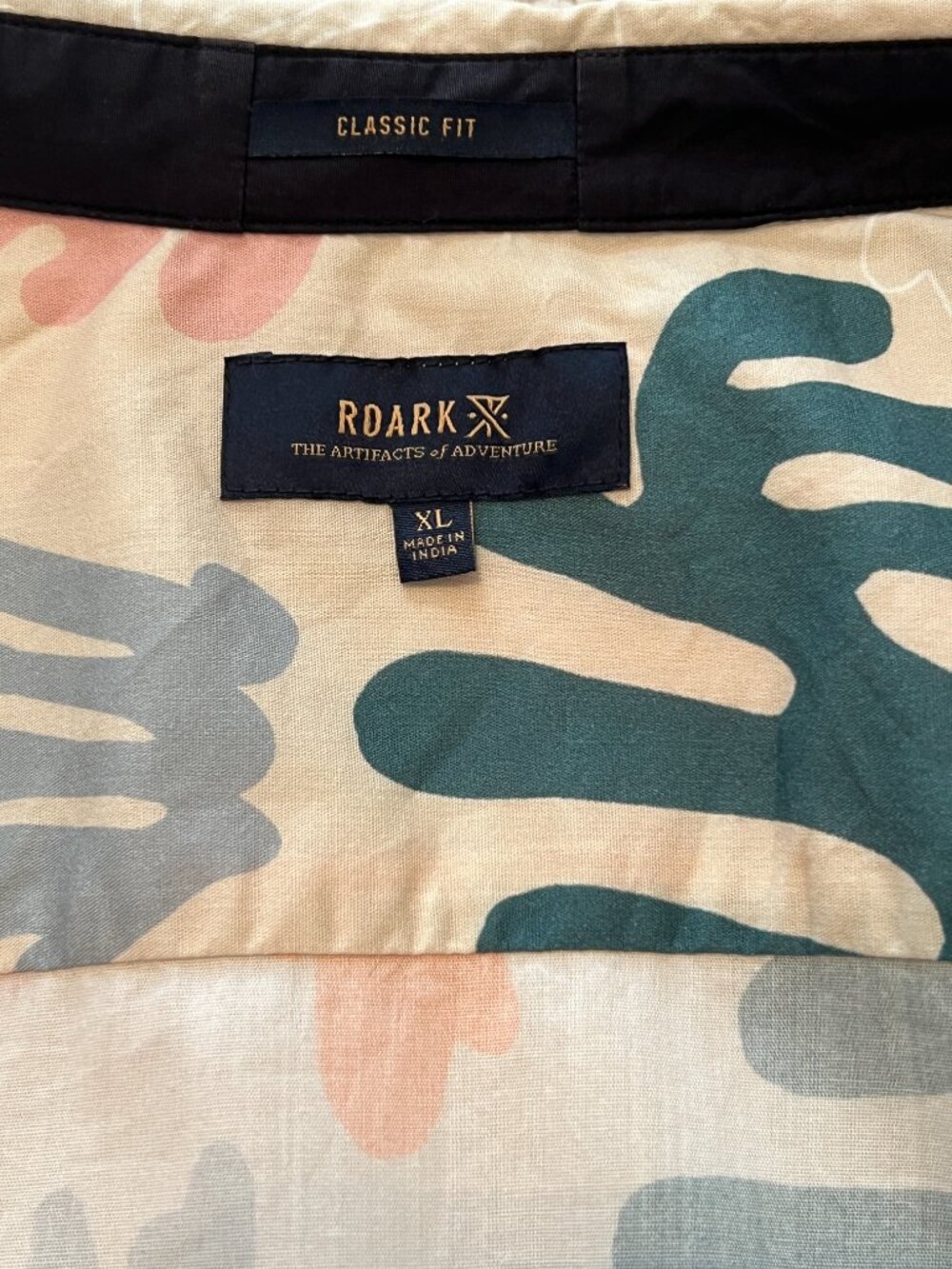 Coastal Modern Surf Matisse-inspired Roark Journey Button-up Shirt Men's size XL - Picture 6 of 9